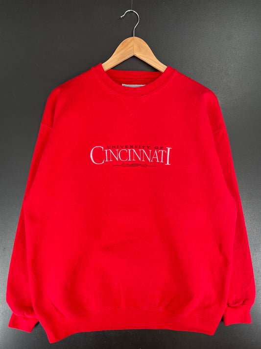 90's UNIVERSITY OF CINCINNATI Made in USA Size L Vintage College Sweat-Shirt / E6635S