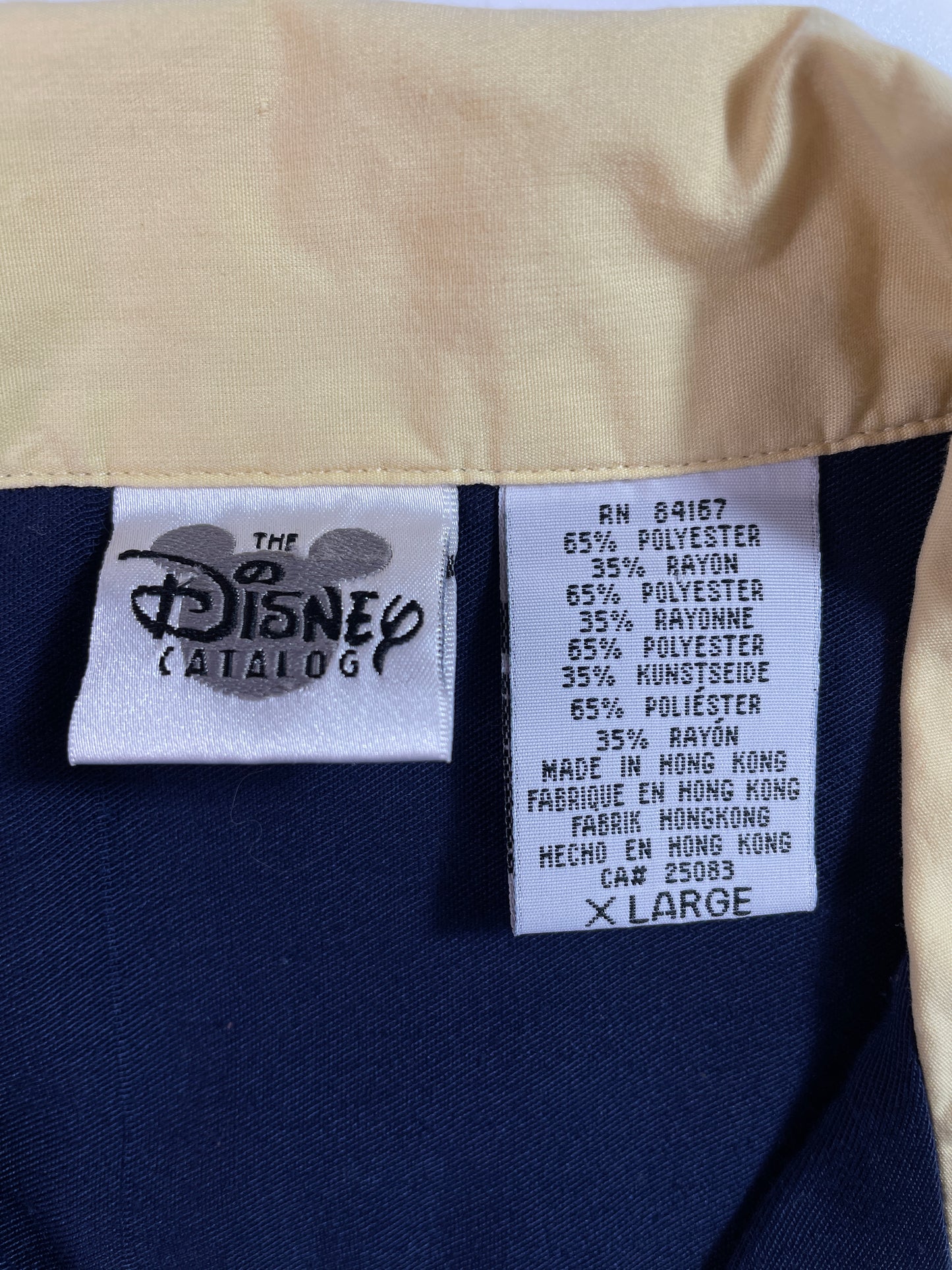 00' DISNEY MICKEY Size XL Vintage Button Down Shirt / E5505B