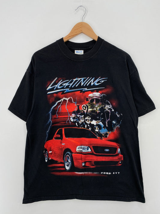 90’s FORD LIGHTNING Made in USA Size XL Vintage Racing T-shirt  / A6973