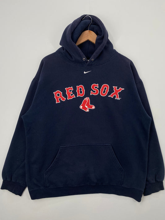 2005 NIKE BOSTON RED SOX Size L Vintage MLB Hoodie Sweat-shirt / A1381