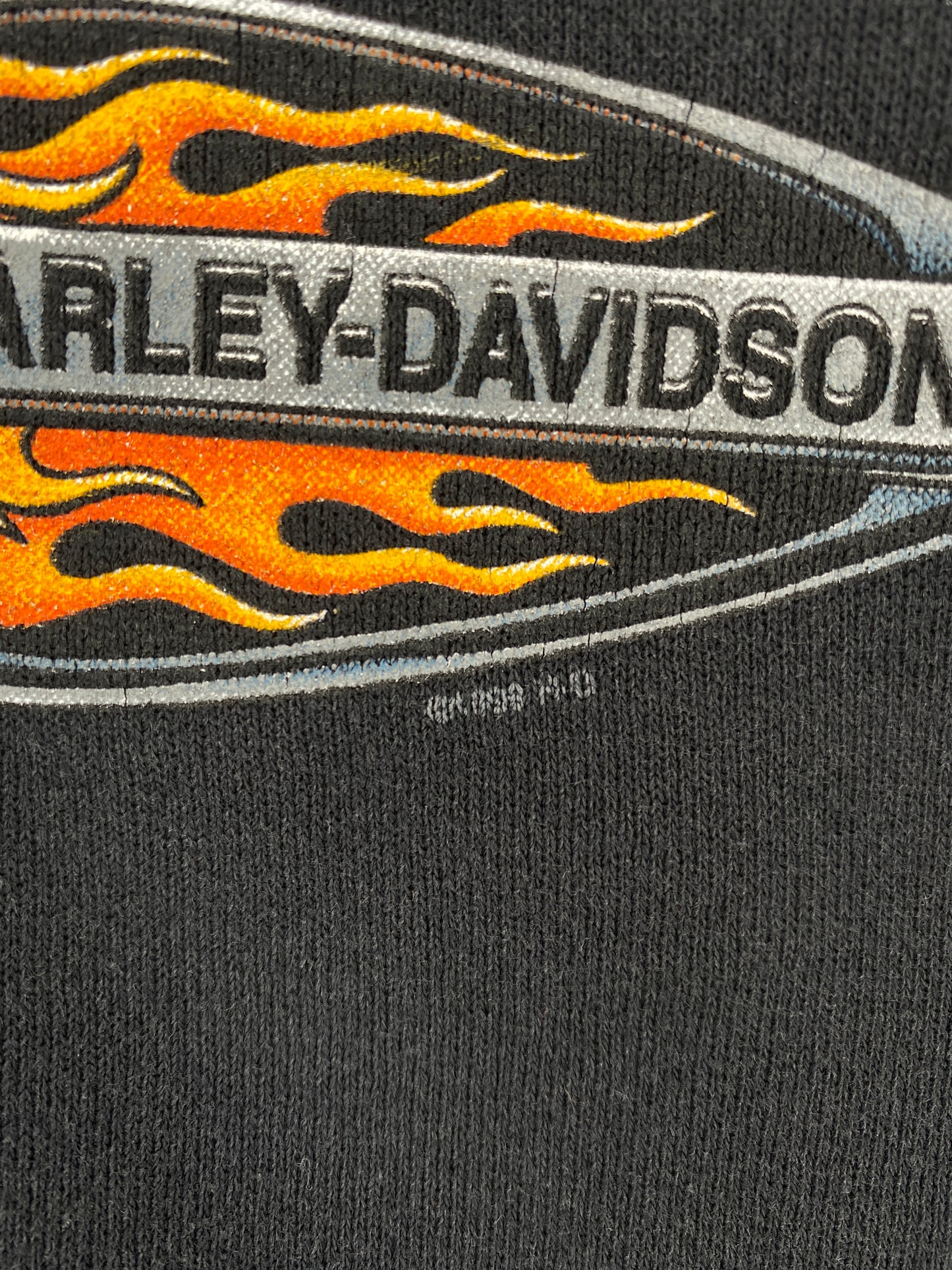 1999 HARLEY DAVIDSON Approx. Size XL Vintage Zip Up Hoodie Sweat-Shirt / E1042