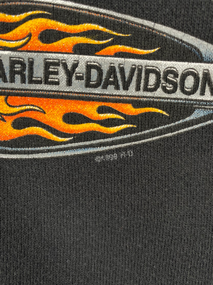 1999 HARLEY DAVIDSON Approx. Size XL Vintage Zip Up Hoodie Sweat-Shirt / E1042