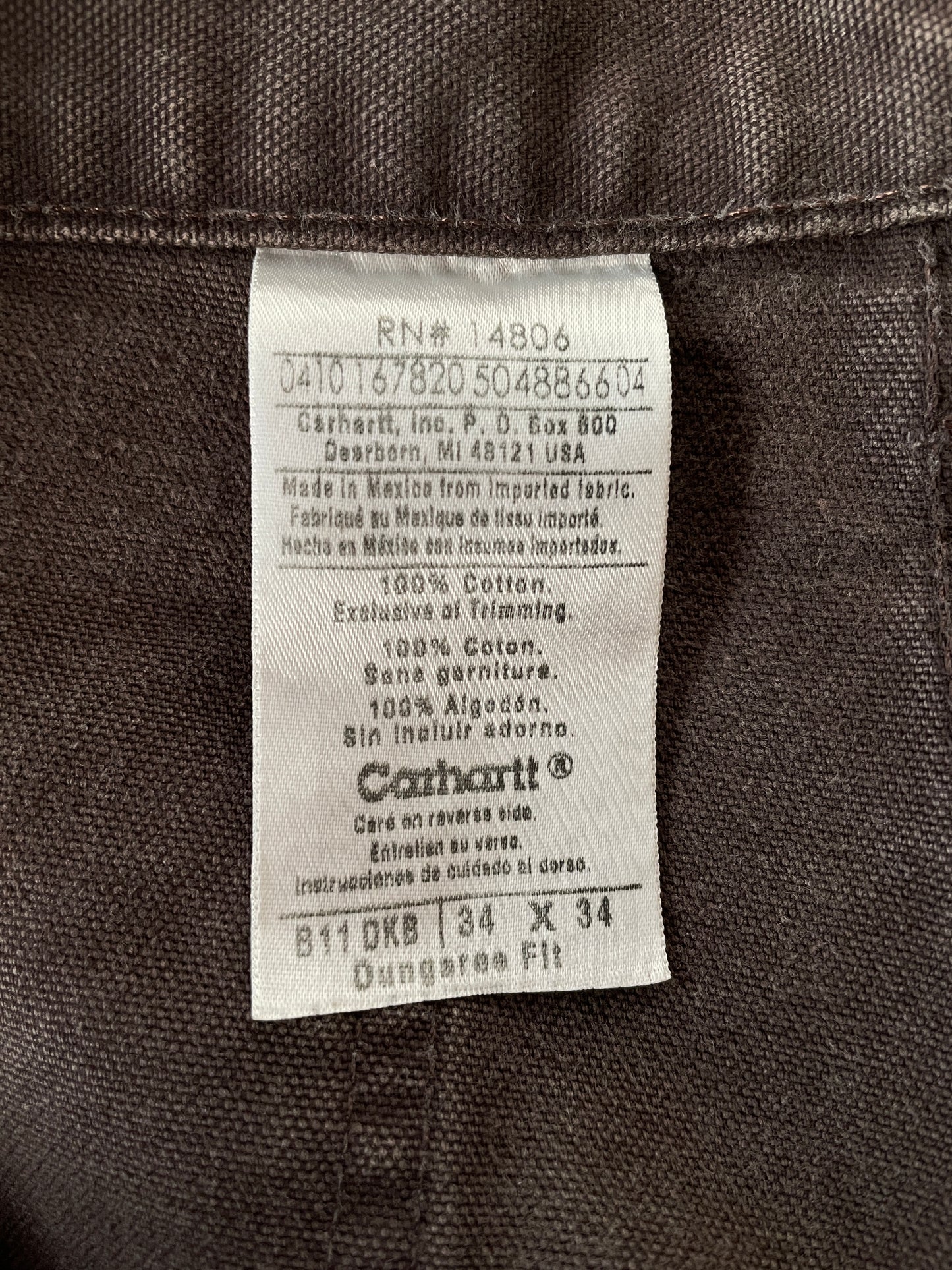 Vintage CARHARTT Size W34xL32 Duck Pant / A8901