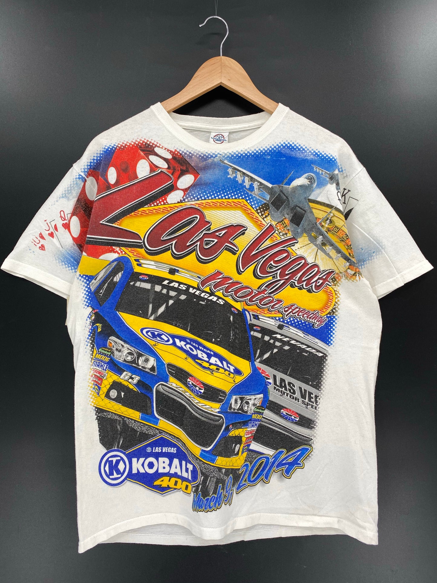 Vintage LAS VEGAS MOTOR SPEEDWAY Size L  Racing T-Shirt / K6219