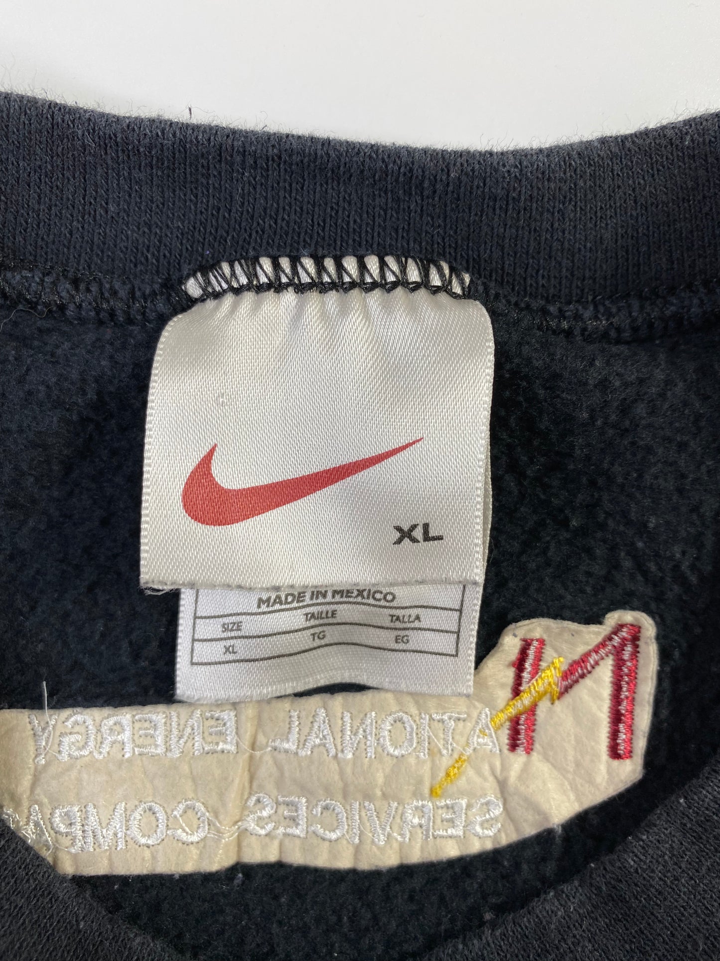 90's NIKE MINI SWOOSH x NATIONAL ENERGY SERVICES COMPANY Size XL Vintage Sweat-shirt / A919