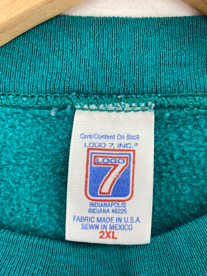 90's MIAMI DOLPHINS Size XXL Vintage NFL Sweat - Shirt/ A5889