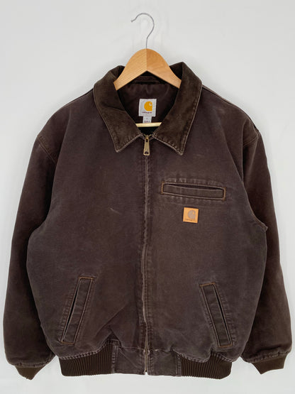 Vintage CARHARTT Size L Zip-up Sweat-shirt Jacket / K8111