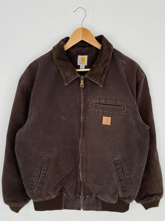 Vintage CARHARTT Size L Zip-up Sweat-shirt Jacket / K8111