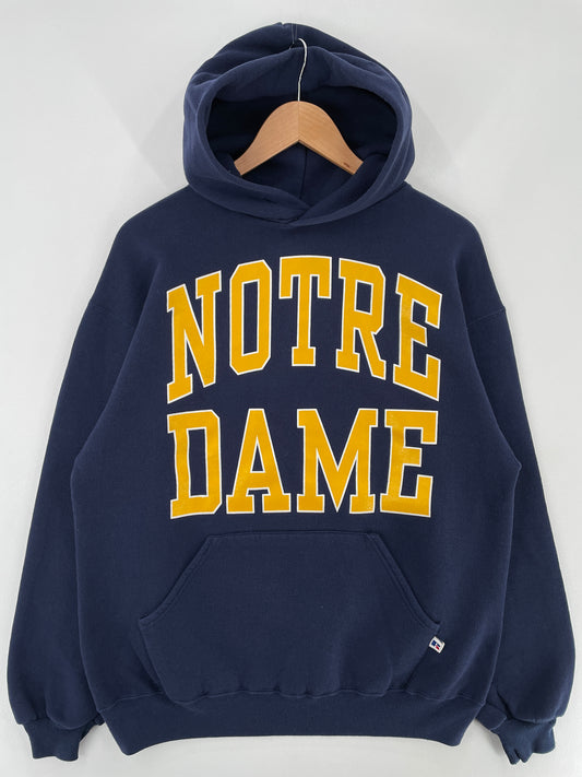 90's RUSSELL x NOTRE DAME Made in USA Size L Vintage College Hoodie Sweat shirt / E4509S