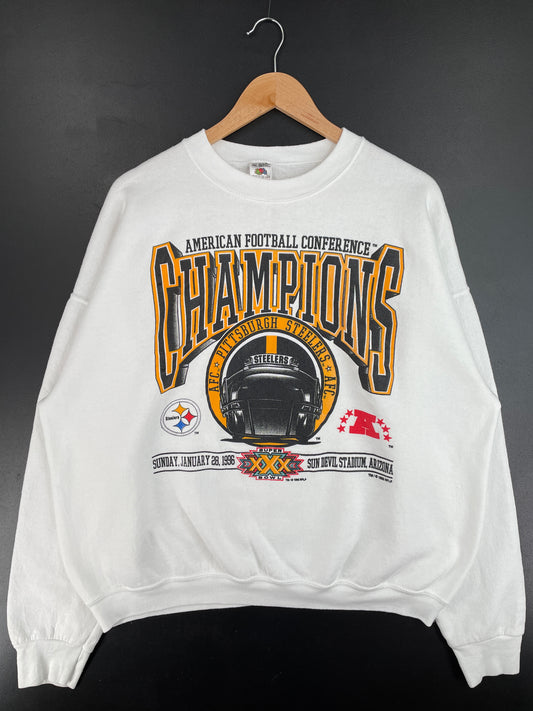 1996  PITTSBURGH STEELERS Made in USA Size XXL Vintage NFL Sweat-Shirt / E4519S