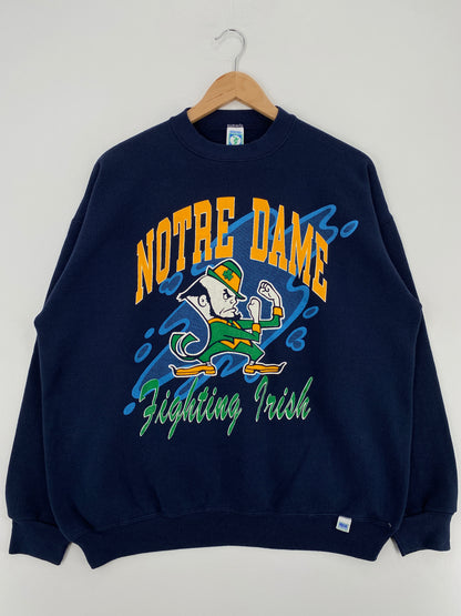 90's NOTRE DAME Made in USA Size XL Vintage College Sweat-shirt / A4321