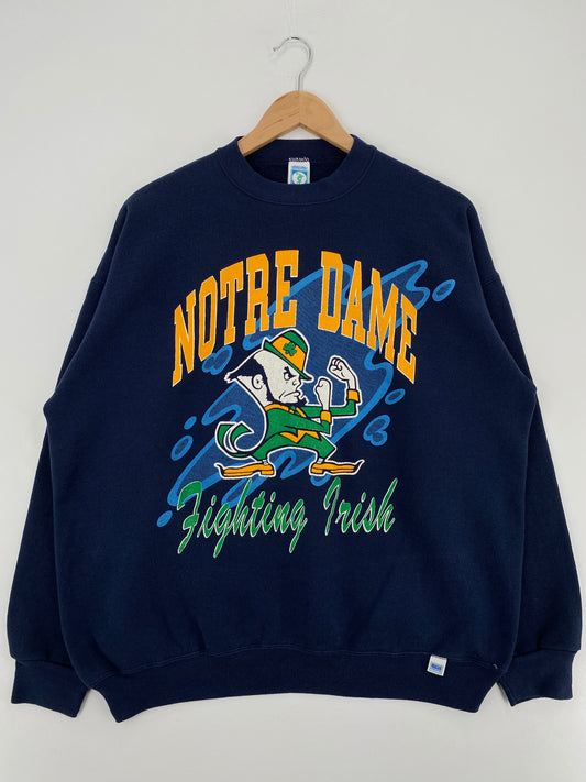 90's NOTRE DAME Made in USA Size XL Vintage College Sweat-shirt / A4321