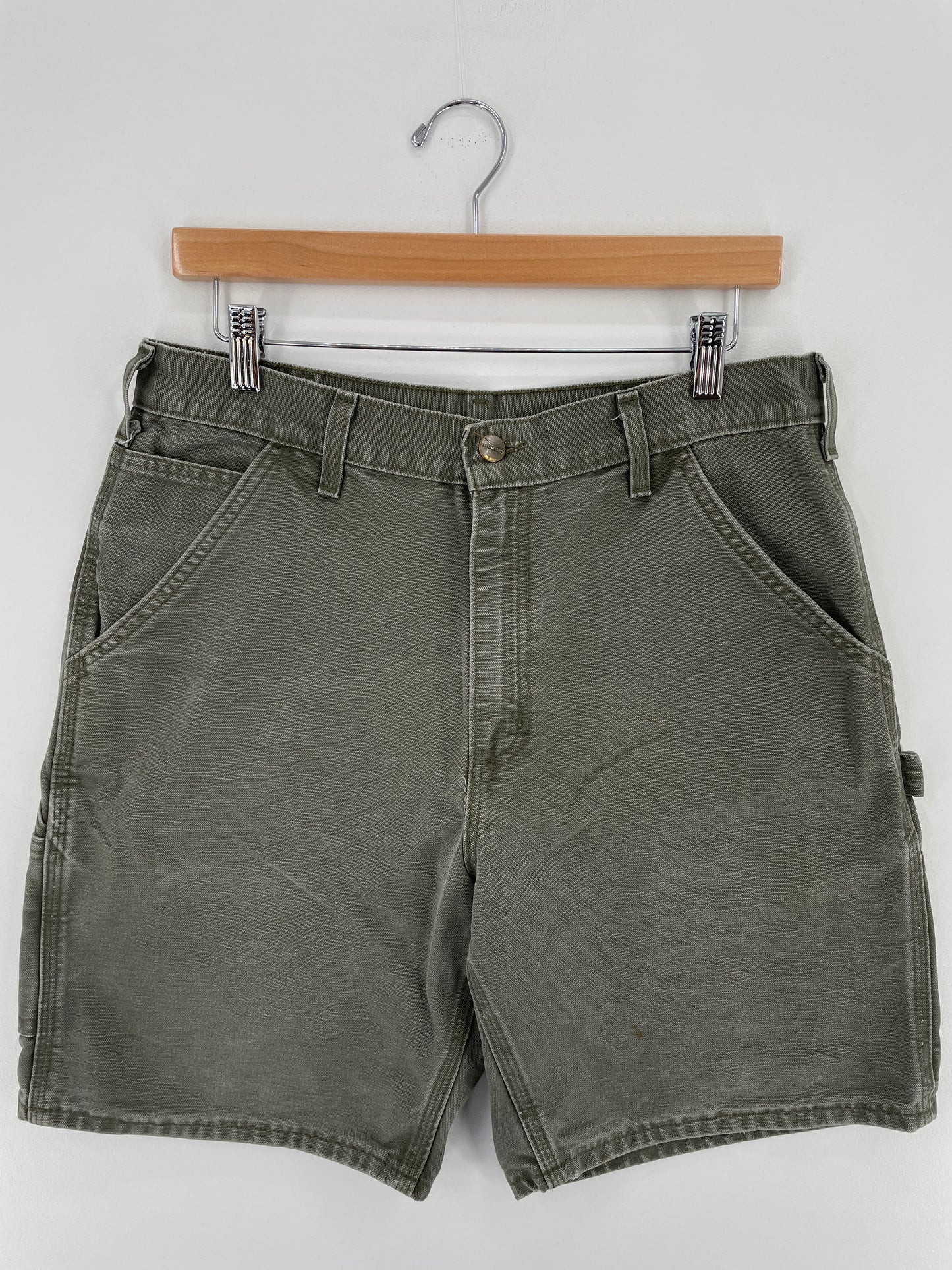 .Vintage CARHARTT Made in USA Size W32xL8 Duck Shorts / A3562