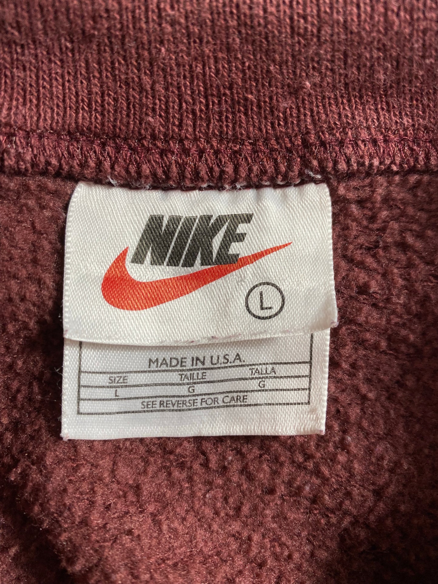 90's NIKE MINI SWOOSH Made in USA Size L Vintage Sweat-Shirt / K6701