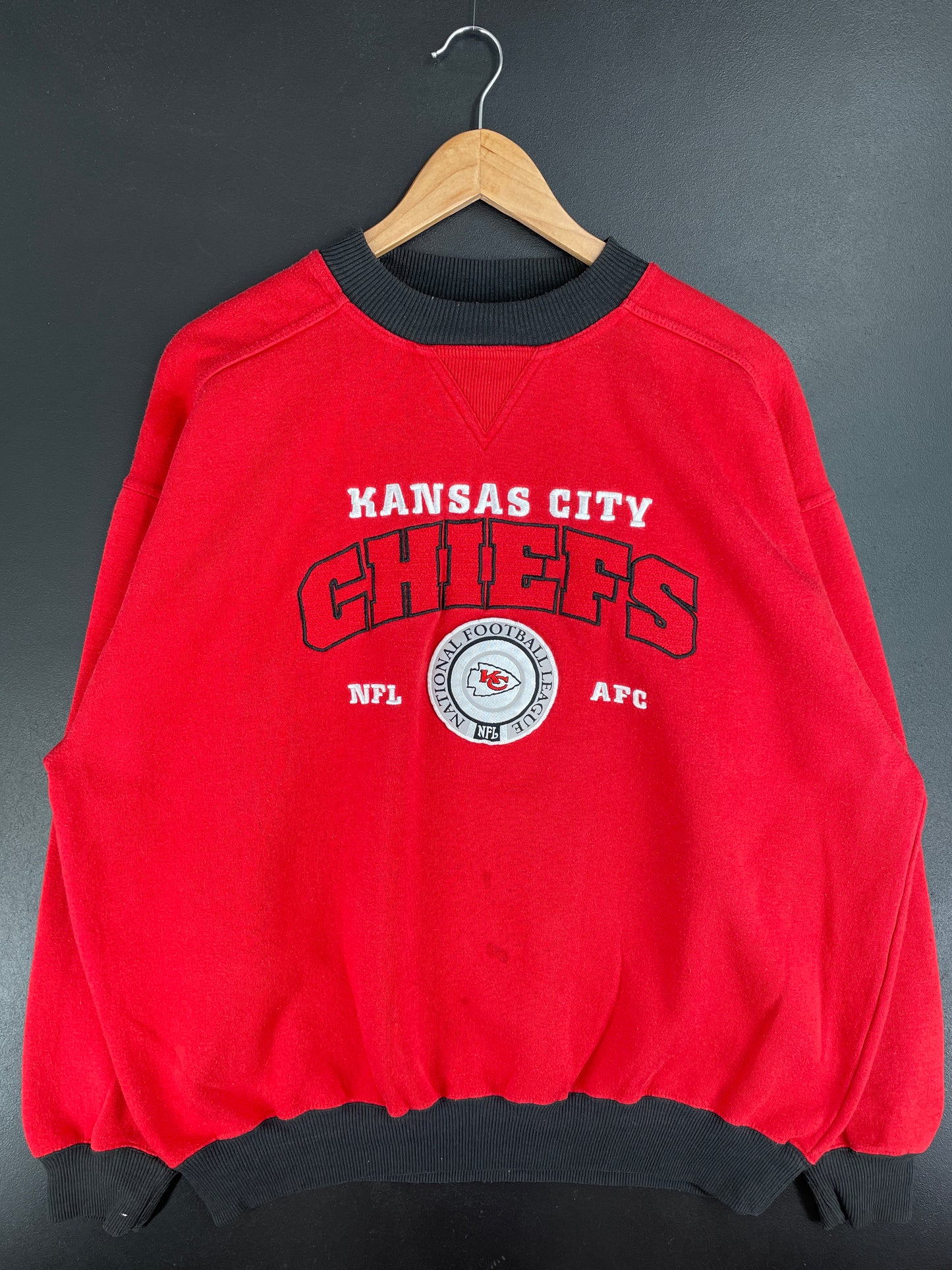 90's LANSAS CITY SHIEFS Size XL Vintage NFL Sweat-Shirt / E1566S