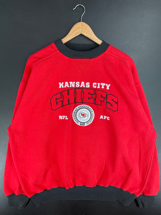 90's LANSAS CITY SHIEFS Size XL Vintage NFL Sweat-Shirt / E1566S