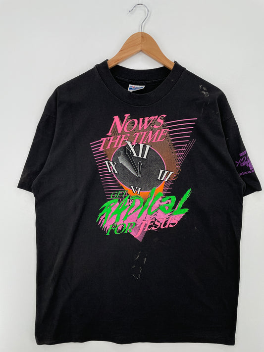 90's GET RADICAL Made in USA Size XL Vintage T-Shirt / A8553