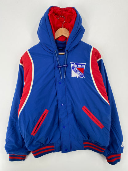 90's STARTER x NEW YORK RANGERS Size L Vintage NHL Nylon Jacket / A8759