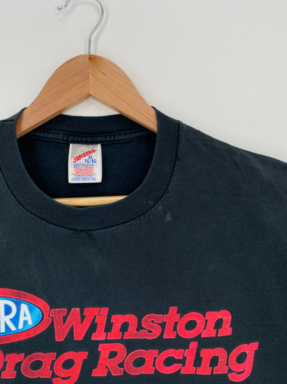 90's WINSTON DRAG RACING Size XL Vintage Racing T-Shirt / A2579
