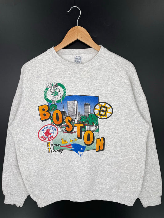90’s BOSTON HOME TEAM Size L NFL NHL MLB NBA Sweat-Shirts/ K9203
