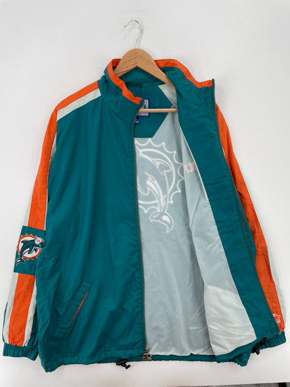 90's STARTER x MIAMI DOLPHINS Size XL Vintage NFL Nylon Jacket / A6836