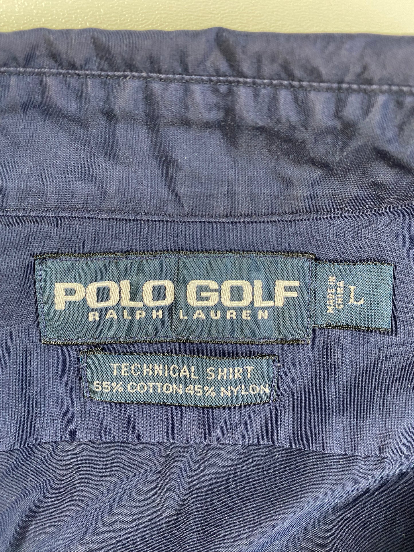 90’s POLO GOLF Size L Vintage Half Zip-up Nylon Jacket / A691