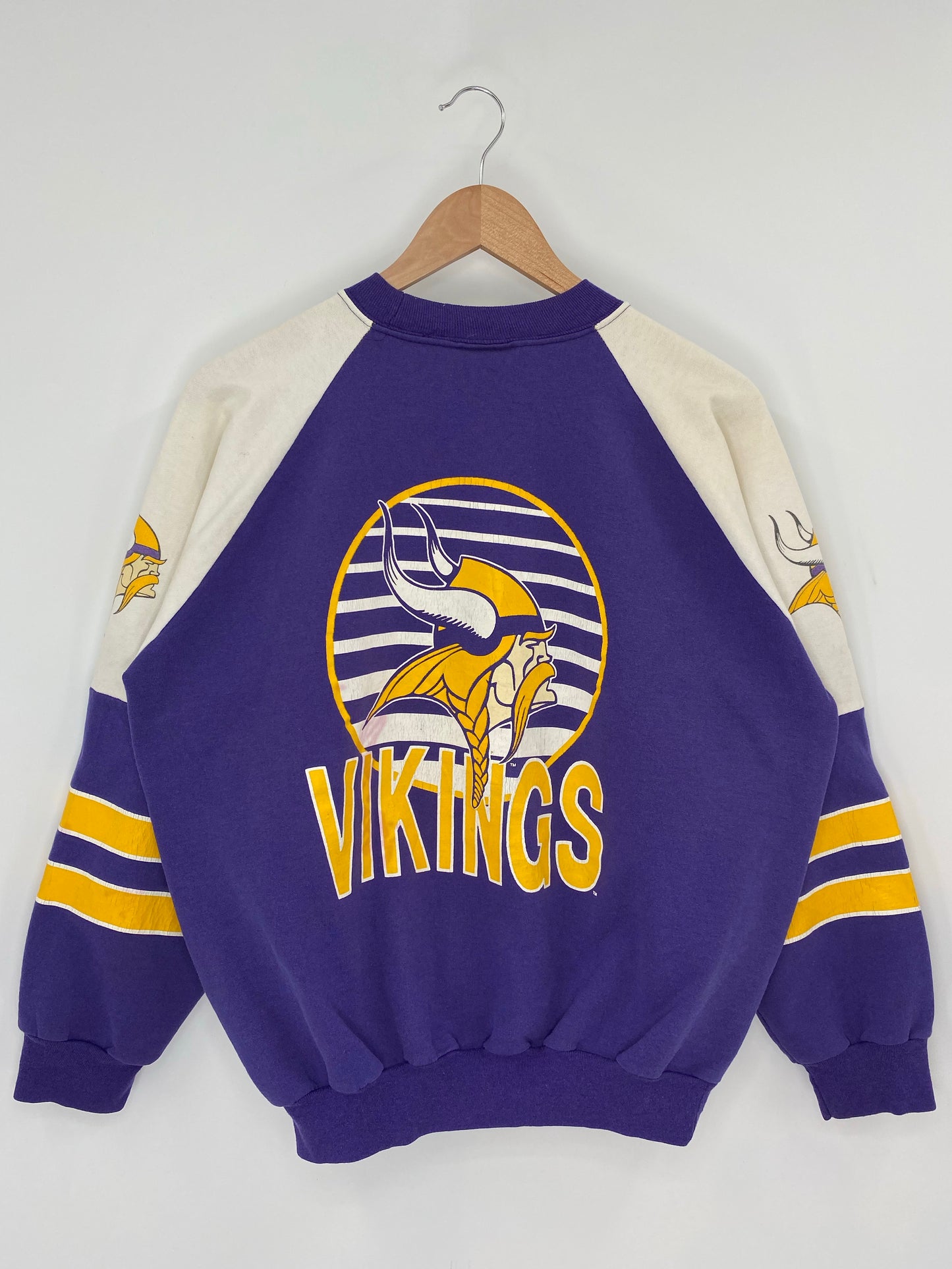 90's MINNESOTA VIKINGS Made in USA Size XL Vintage NFL Sweat-Shirts / K8387