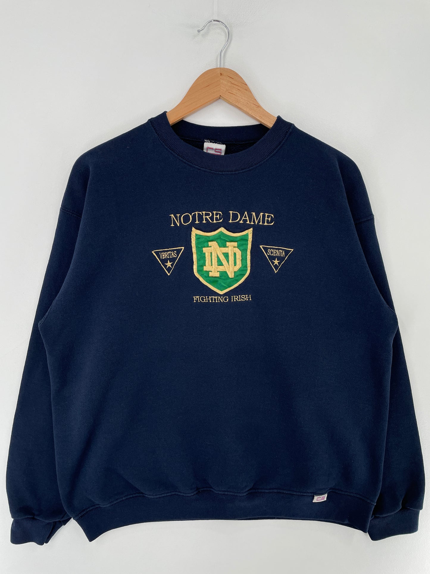 90's NOTRE DAME Made in USA Size L Vintage College Sweat-shirt / E5738S
