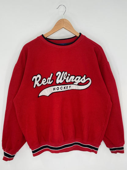 90's STARTER x DETROIT RED WINGS Size M Vintage NHL Sweat-Shirt / A8088