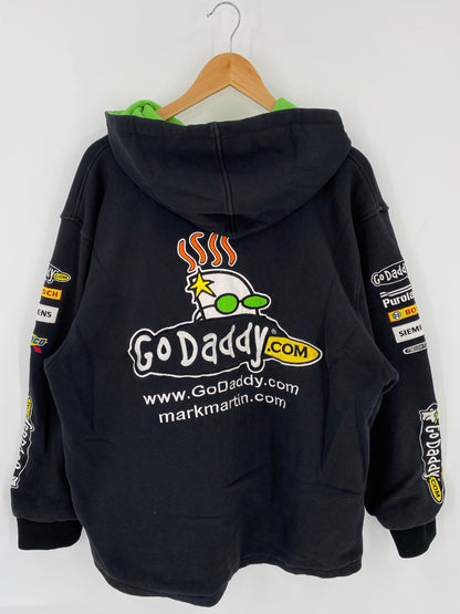 Vintage NASCAR GODADDY.COM Size XL Racing Sweat-Shirt / A7004