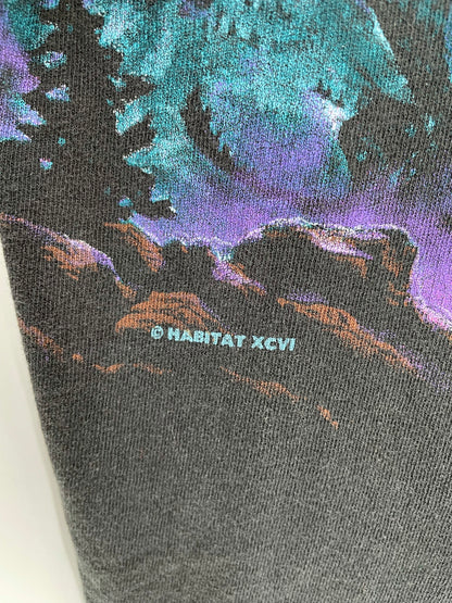 90’s HABITAT x WOLVES Size L Vintage T-Shirts / K4966