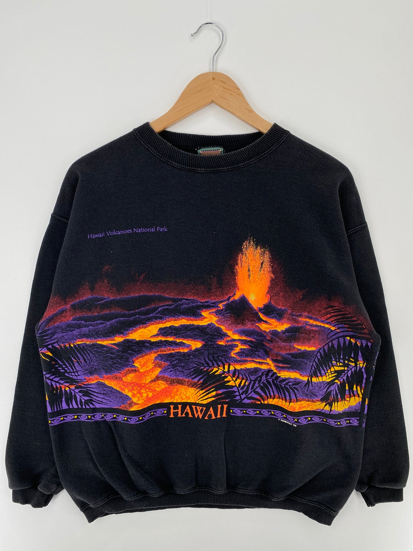 1992 NATIONAL PARK HAWAII Made in USA Size L Vintage Sweat-shirt / A254
