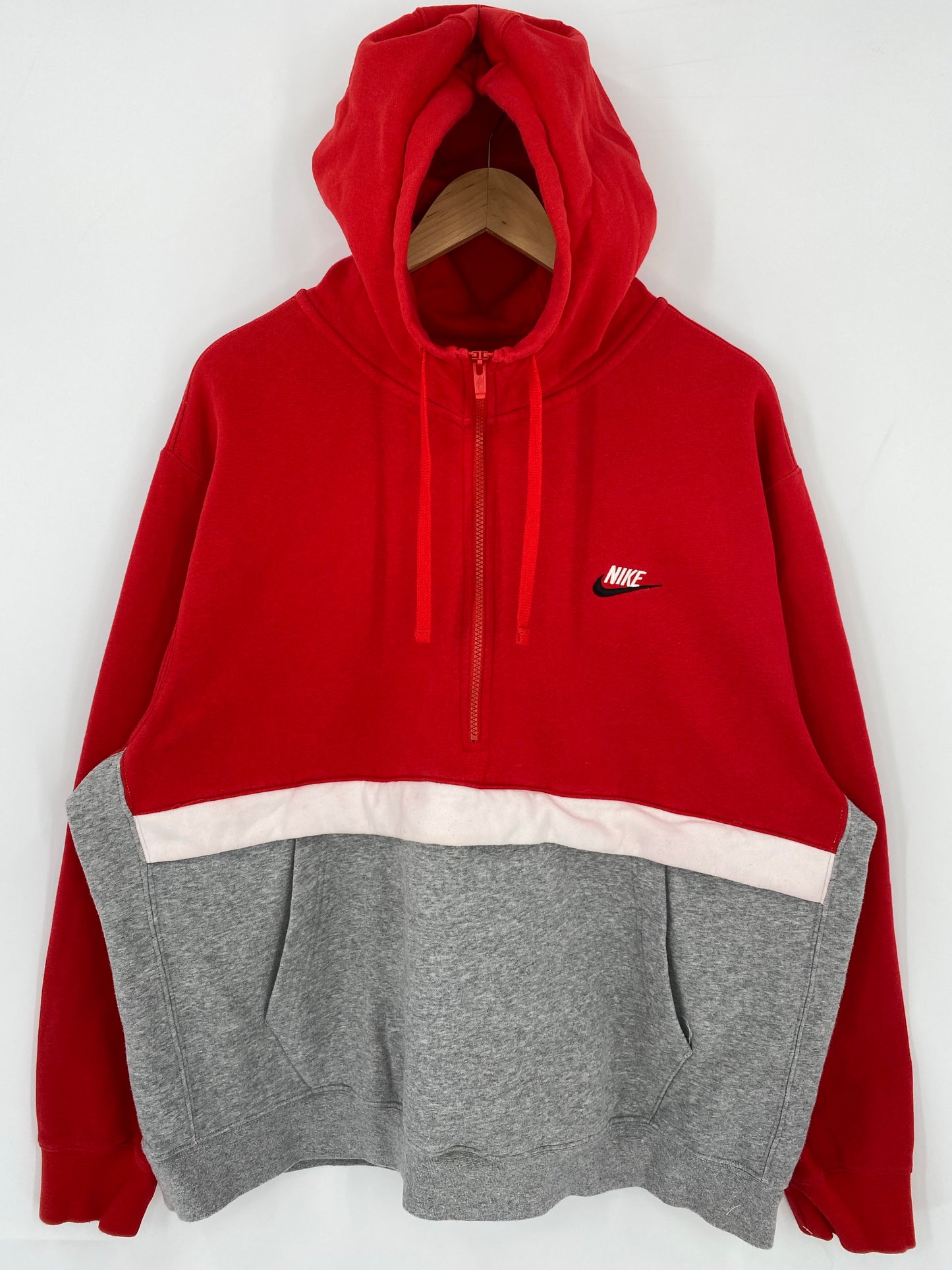 Vintage NIKE Size XXL Half Zip Hoodie Sweat-shirt / K5478