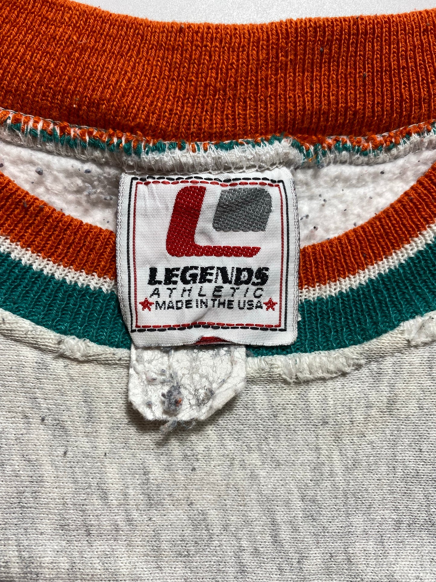 90’s MIAMI DOLPHINS Size No Tag (Approx.L) NFL Sweat-Shirt/ K8078