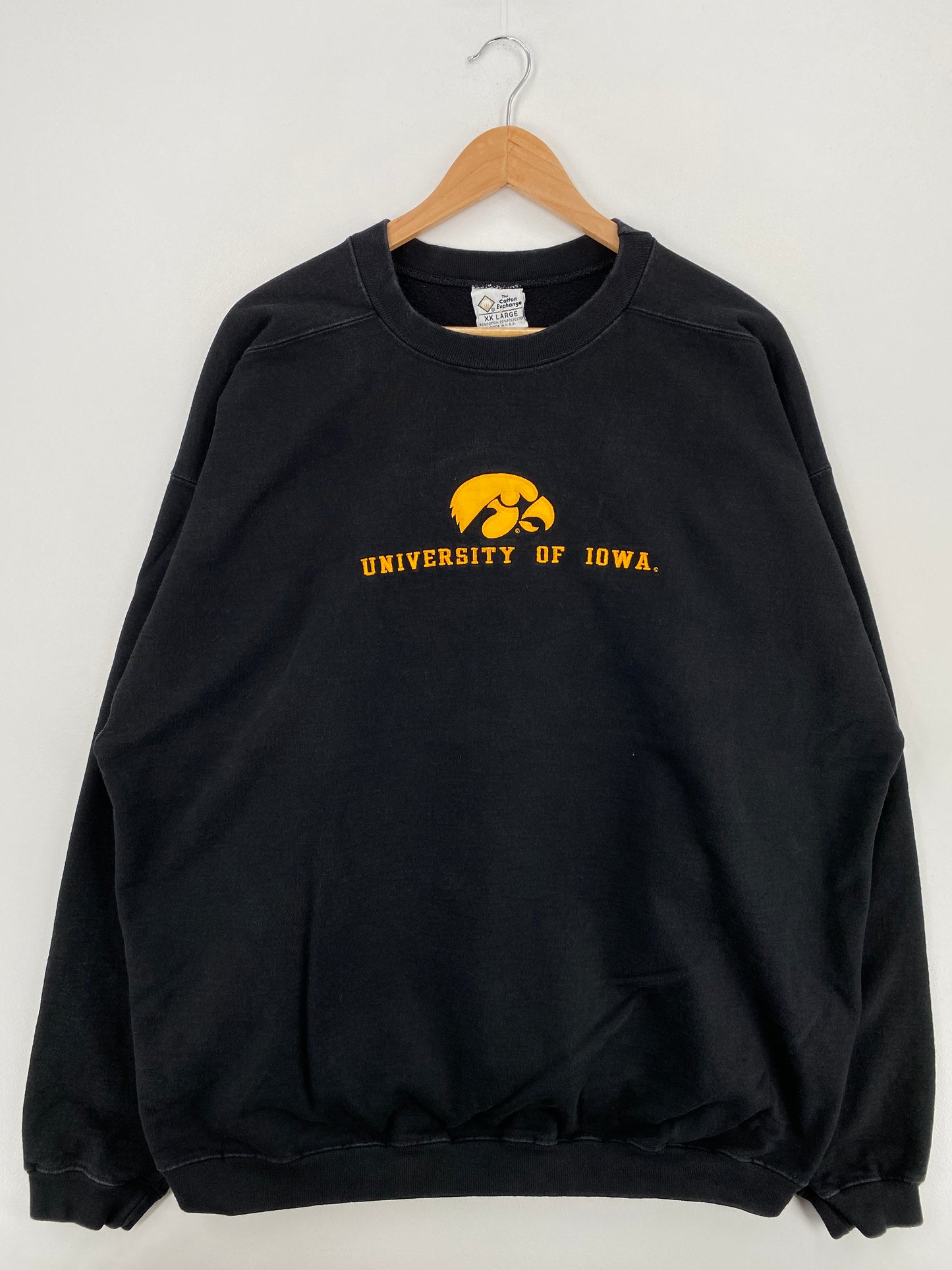 90's UNIVERSITY OF IOWA Made in USA Size XXL Vintage College Sweat-Shirt / A5791