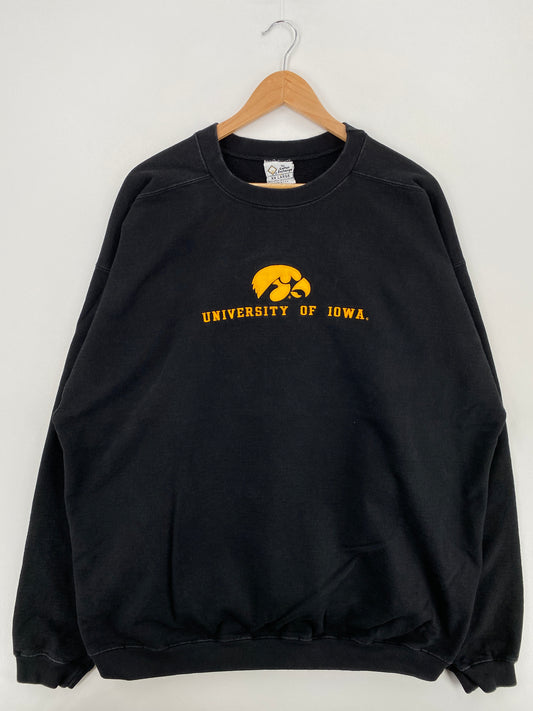 90's UNIVERSITY OF IOWA Made in USA Size XXL Vintage College Sweat-Shirt / A5791
