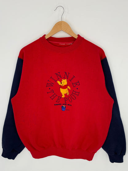 90’s  DISNEY WINNIE THE POOH Size No Tag(Approx.XL) Sweat-shirt / A7111