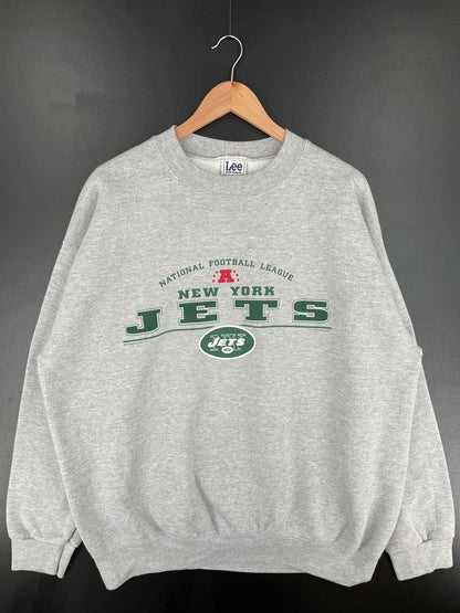2001 NEW YORK JETS Size XL Vintage NFL Sweat-shirt / A1990