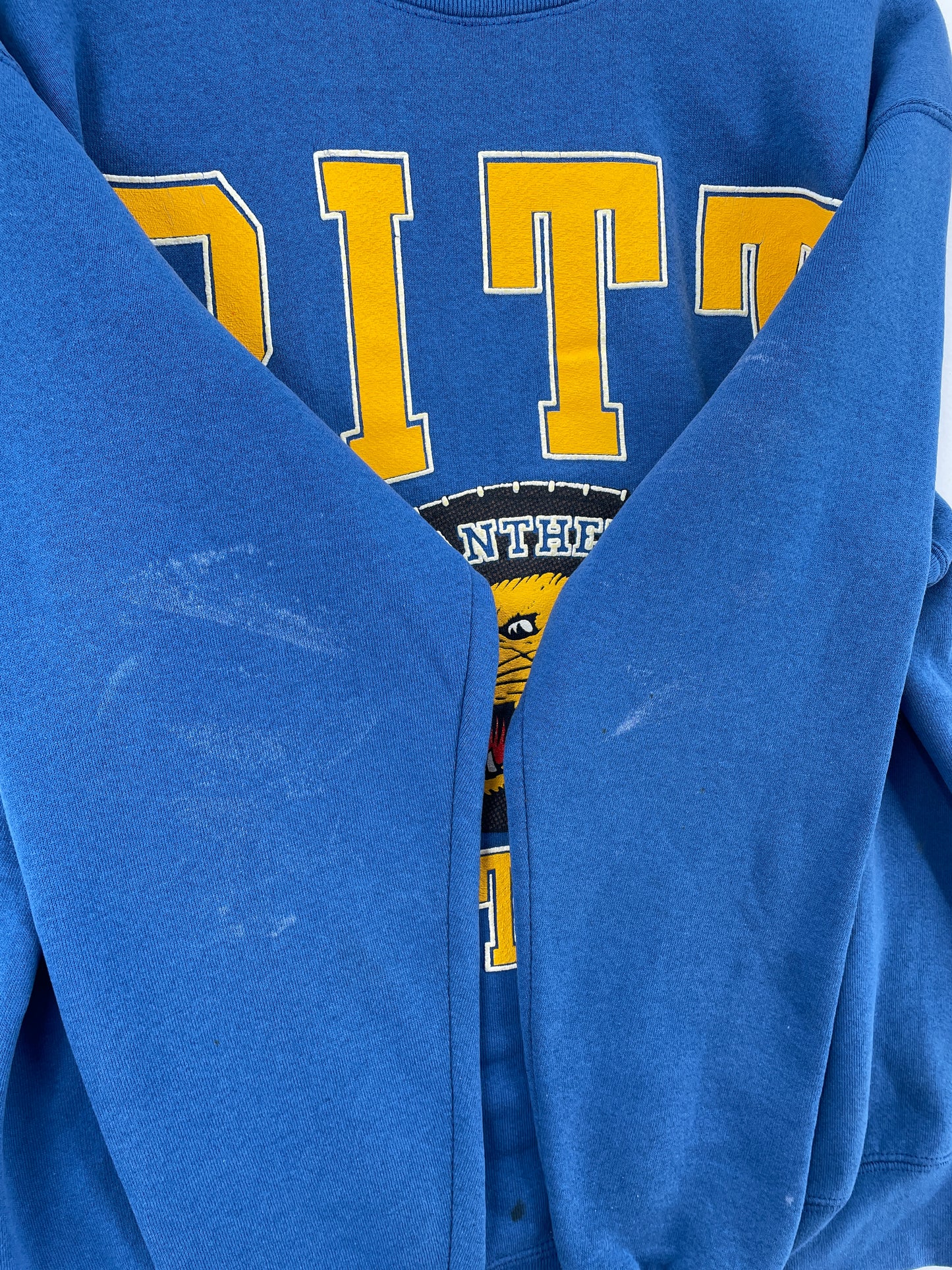 90's PANTHERS PITT Made in USA Size L Vintage College Sweat-shirt / E1306S