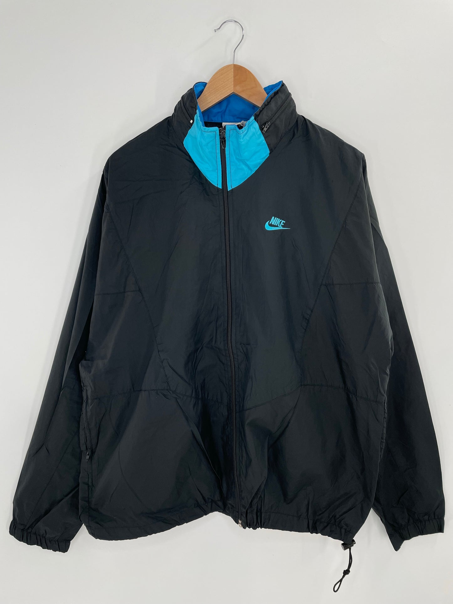 90's NIKE Silver Tag Size M Vintage Zip-up Nylon Jacket  / K7259