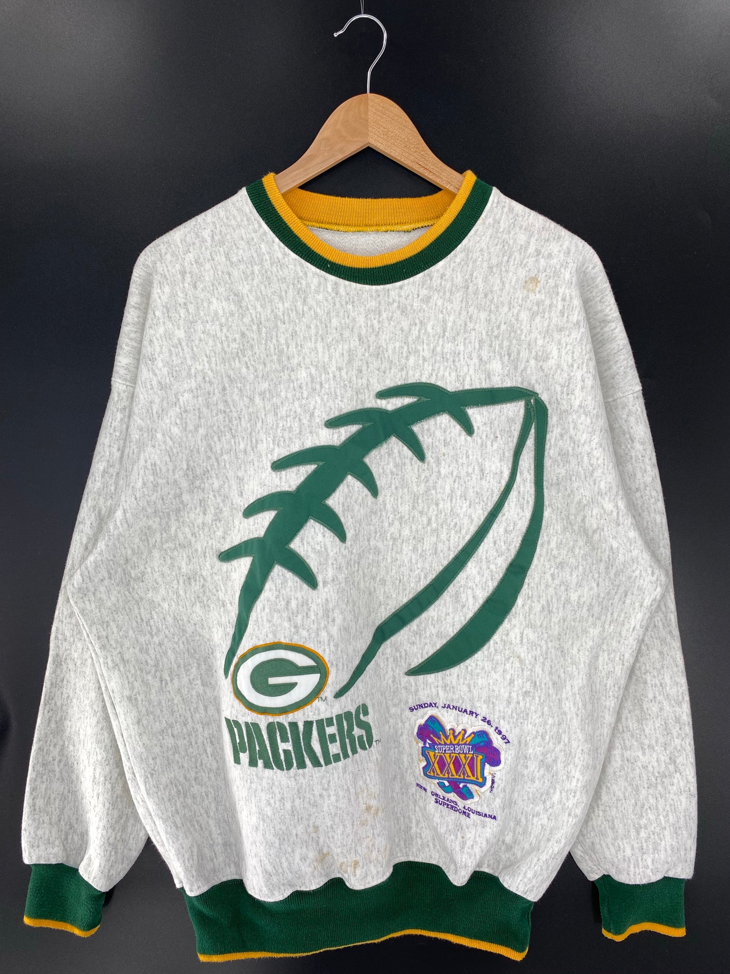 1997' GREEN BAY PACKERS Size XL Vintage NFL Sweat-Shirts/ K6975