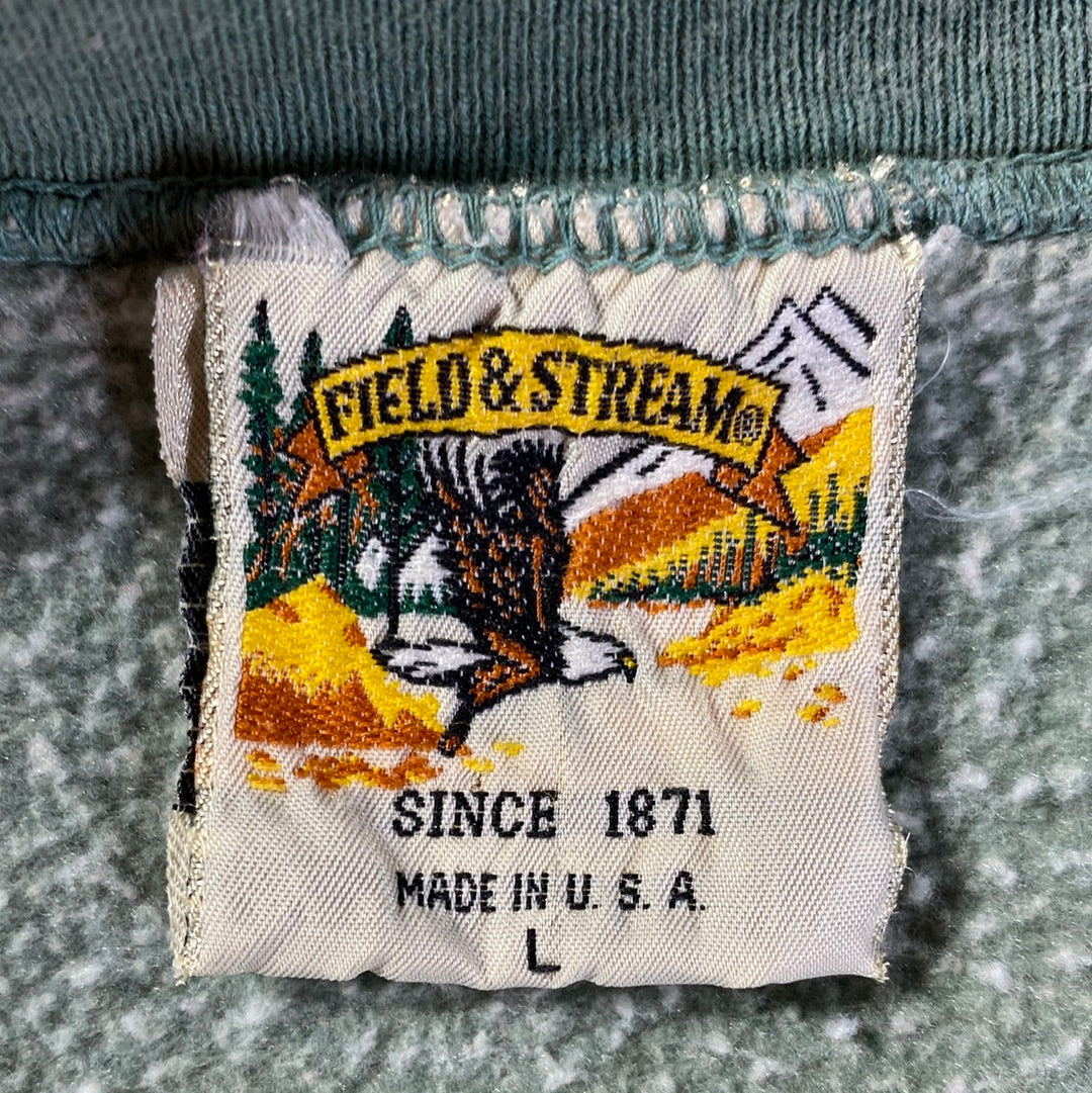 90's COMPANION FIELD AND STREAM Made in USA Size L Vintage Sweat-Shirt / A9628