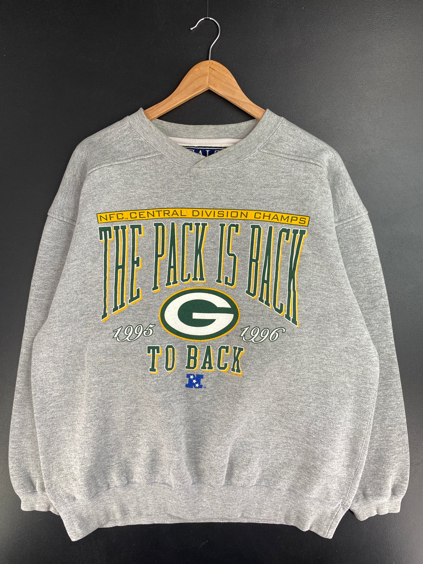 1996 GREEN BAY PACKERS Size L Vintage NFL Sweat-shirt / E313