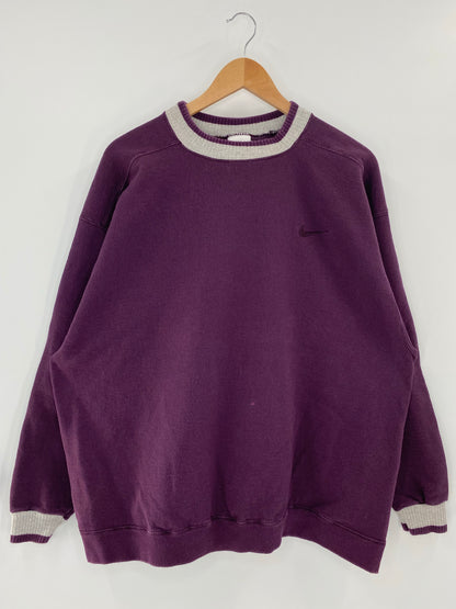 90's NIKE MINI SWOOSH Made in USA Size XL Vintage Sweat-shirt / k5687