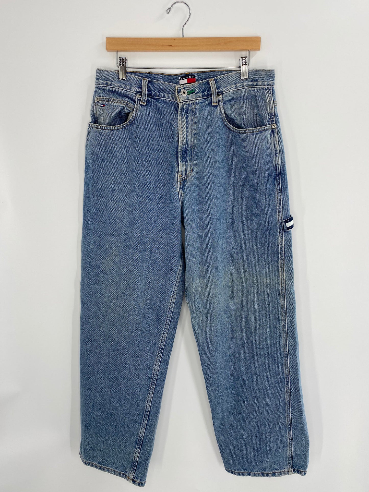 90's TOMMY JEANS Size W33xL29.5 Vintage Denim Pants / E1498P