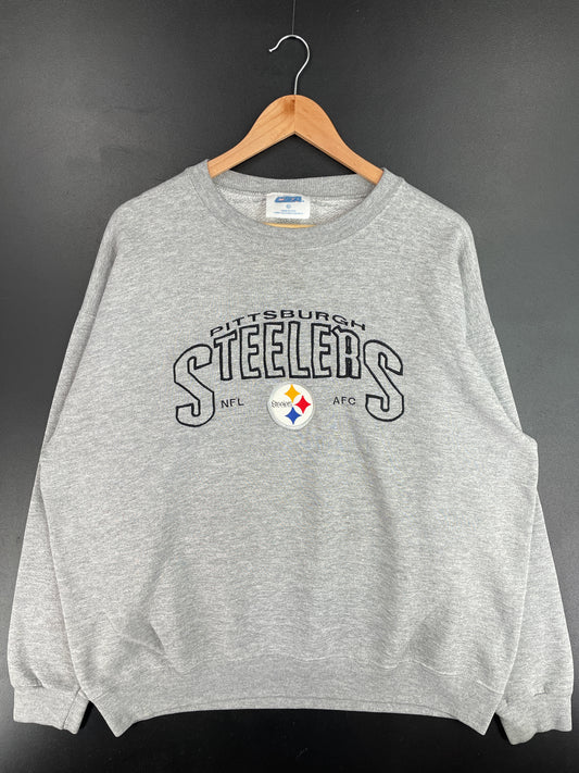90's PITTSBURGH STEELERS Made in USA Size XL Vintage NFL Sweat-Shirt / E3965S
