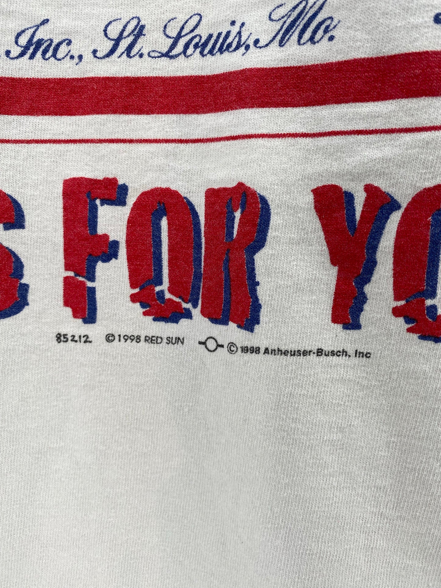 1998 BUDWEISER Size XL Vintage Long Sleeve T-Shirts / K4656