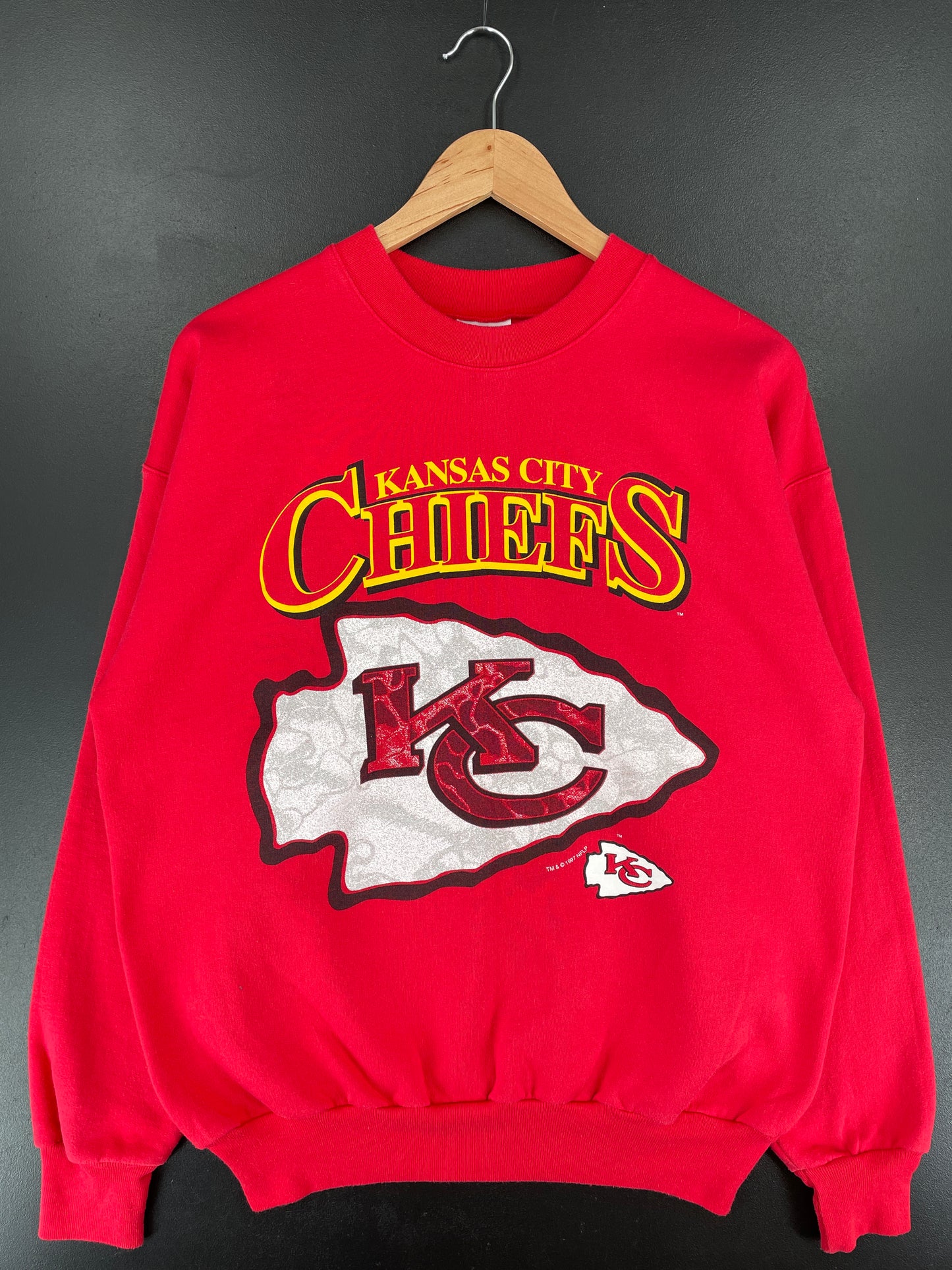 1997 KANSAS CITY CHIEFS Size L Vintage NFL Sweat-Shirt / E5662S
