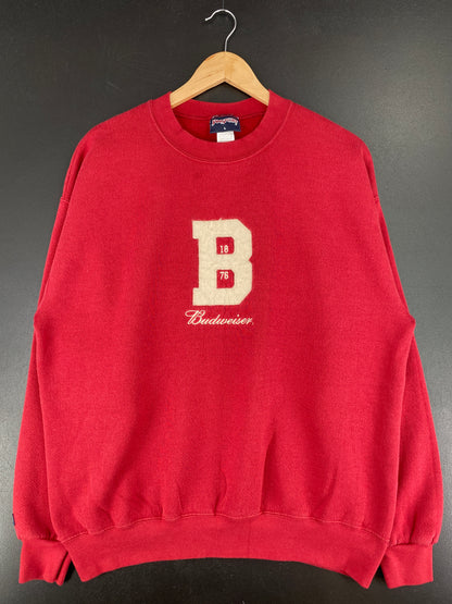 90's BUDWEISER Size L Vintage Sweat-shirt / A4204