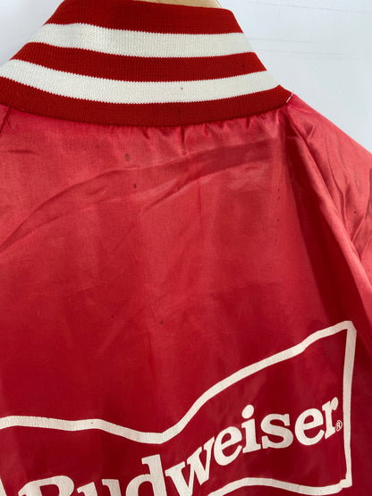 .Vintage BUDWEISER Size No Tag (Approx.L) Nylon Jacket / A7940